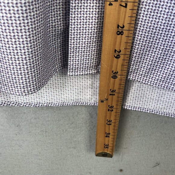 Eton Dress Shirt Mens 17.5 44 Purple White Micro Paisley Contemporary Cotton - Picture 4 of 16